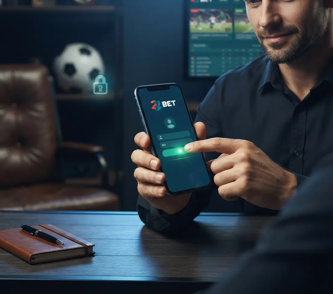 22Bet login access on mobile and desktop devices
